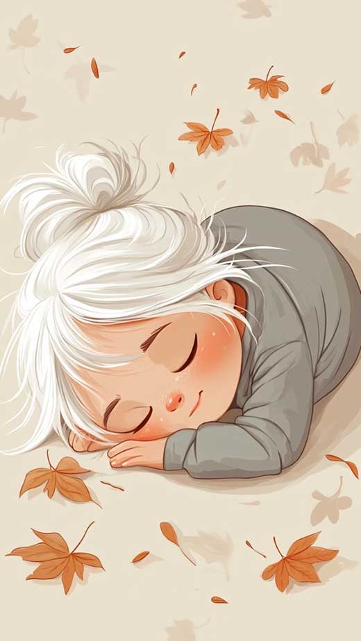 cute fall illustrations wallpaper art for iphone light brown