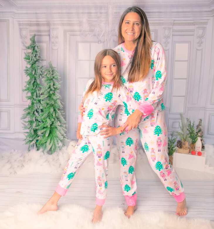 Cute Girly Pink Christmas Pajamas For Women