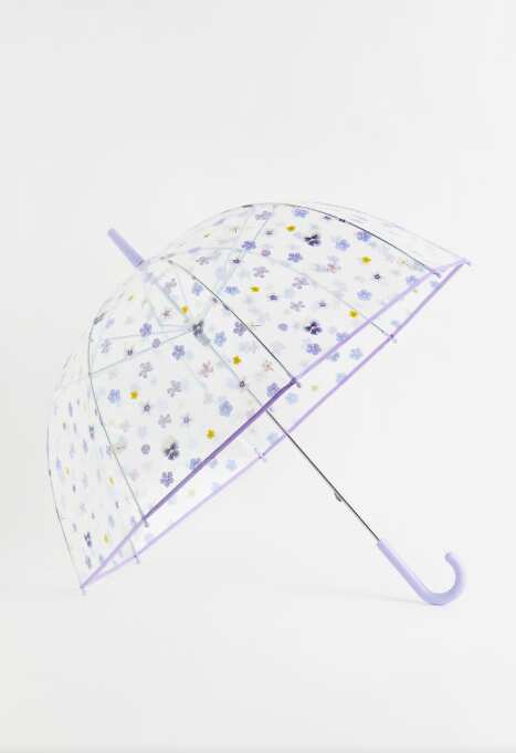 Girly Gift For Rain - Floral Transparent Umbrella