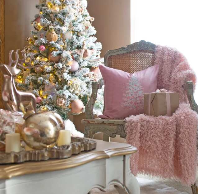 These Pink Christmas Pillows Will Girly Up Your Decor - The Mood Guide