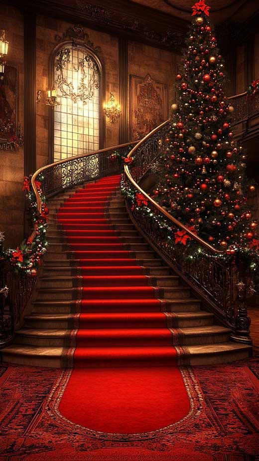 luxury traditional christmas phone wallpaper