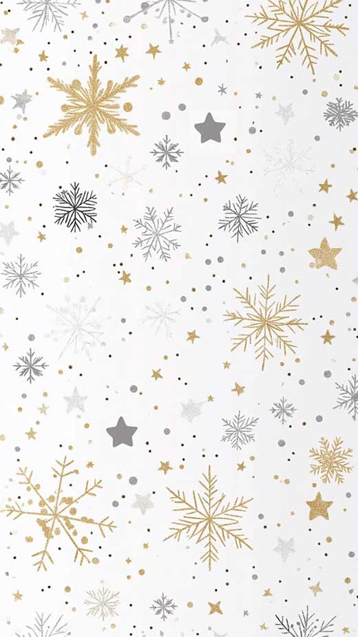 minimal gold and silver snowflake Christmas background