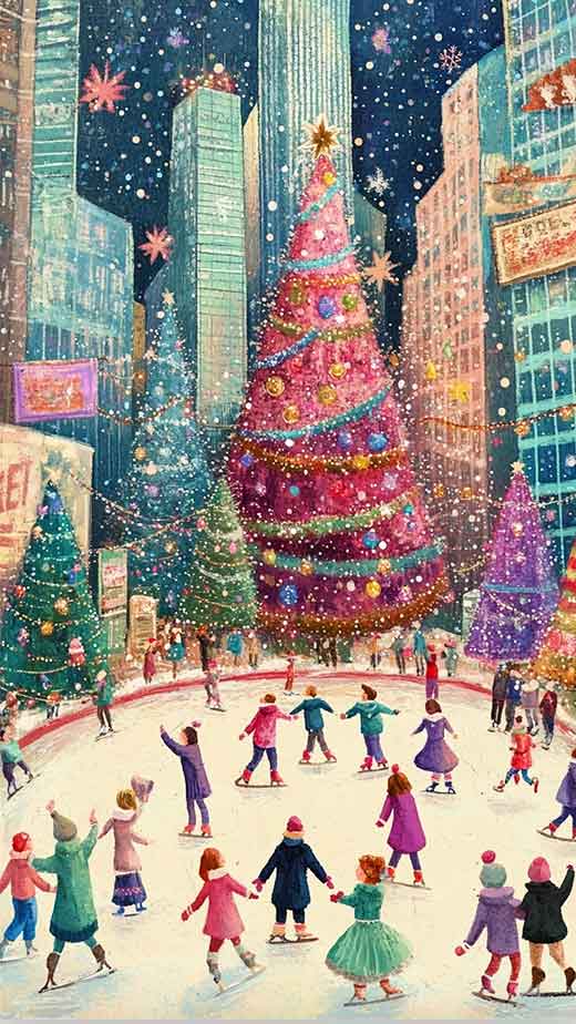 nyc new york christmas wallpaper cheerful