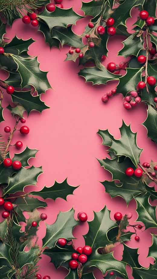 pink holy christmas wallpaper