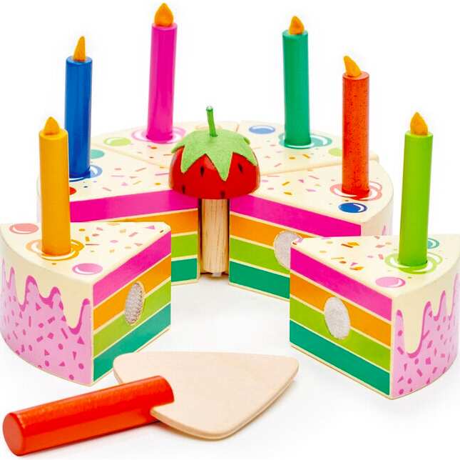 Wooden Rainbow Cake, by Tender Leaf Toys