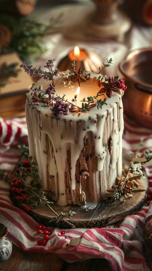 cozy aesthetic candle christmas wallpaper for iphone