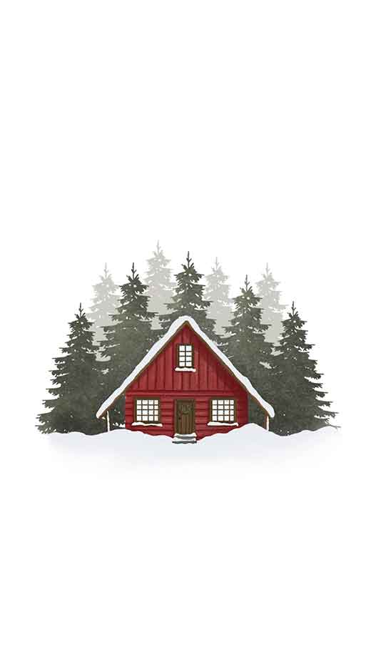snow cabin winter wallpaper background