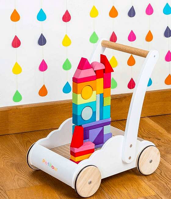 Wood Cloud Walker & Rainbow Stacking Blocks, by Le Toy Van