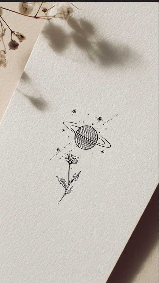 black and white minimal planet phone wallpaper