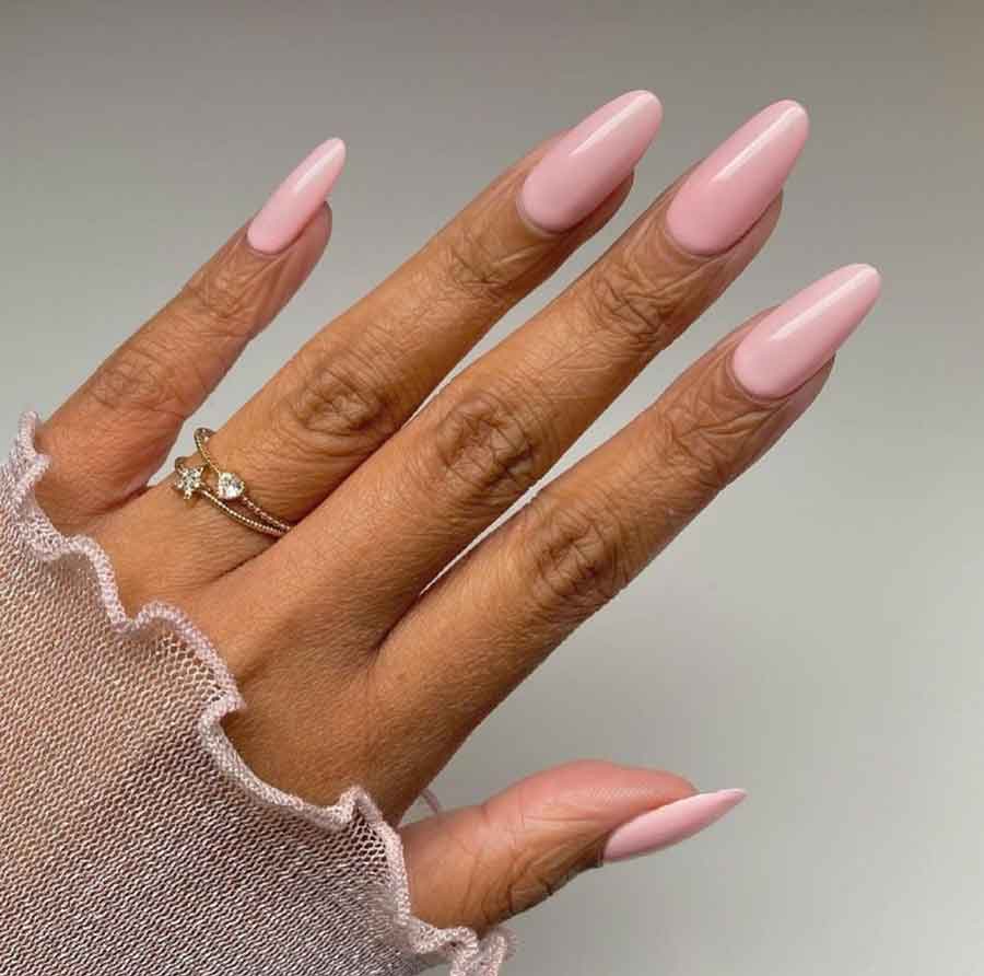 cute pink nails