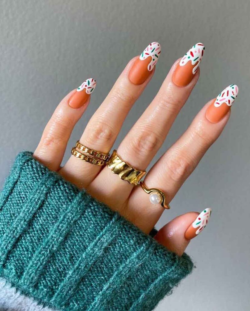cute sprinkle nails long matte