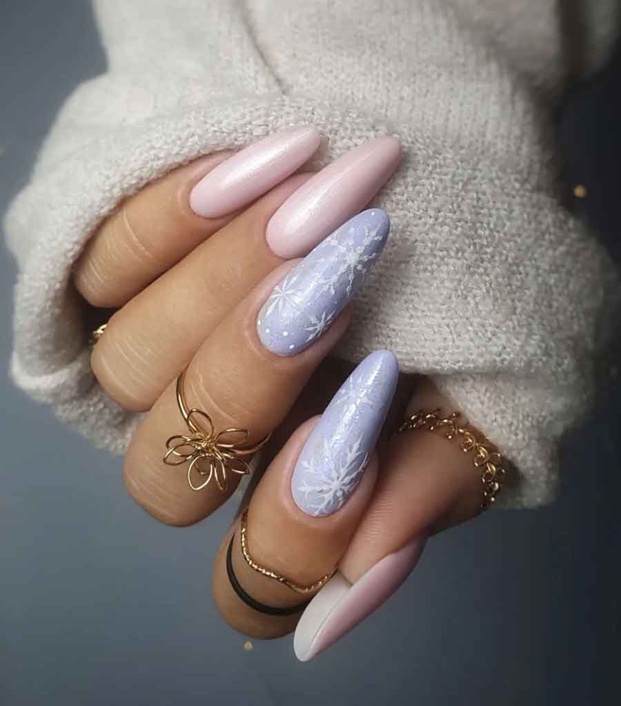 pastel winter nails