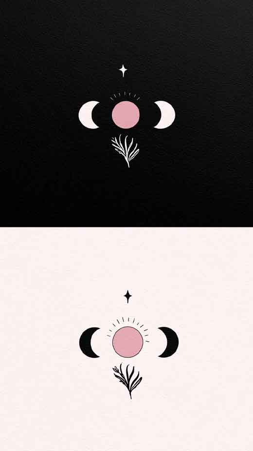 minimal moons phone wallpaper