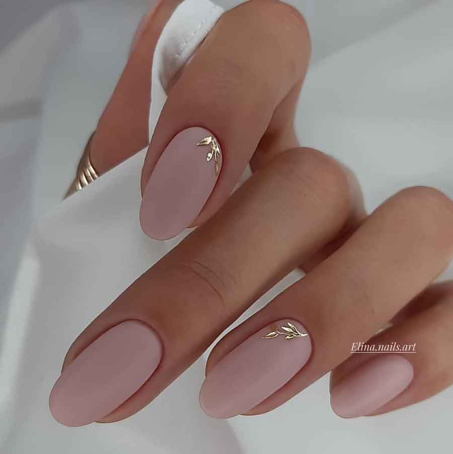 matte simple new year winter nails almond