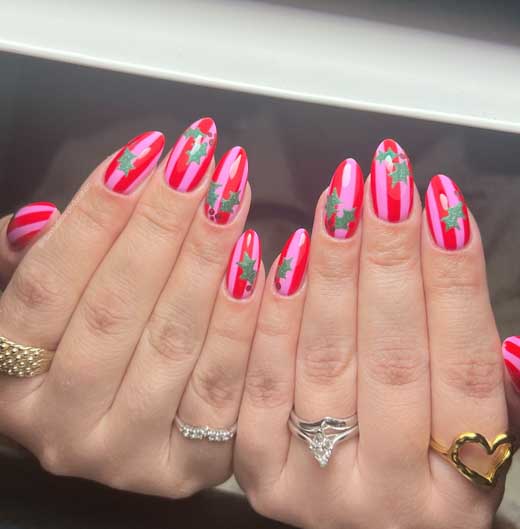 41+ Pink Christmas Nails For A Delightful Holiday Mani