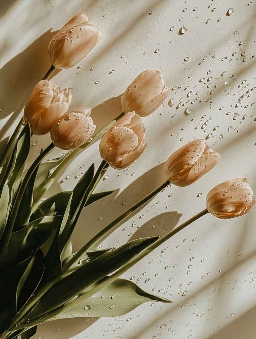 aesthetic spring tulips