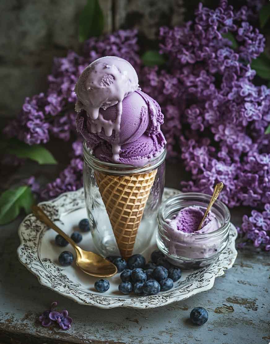 blueberry ice cream spring aesthetic