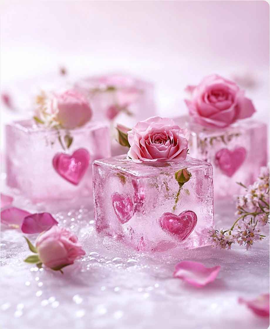 pink heart floral ices spring aesthetic