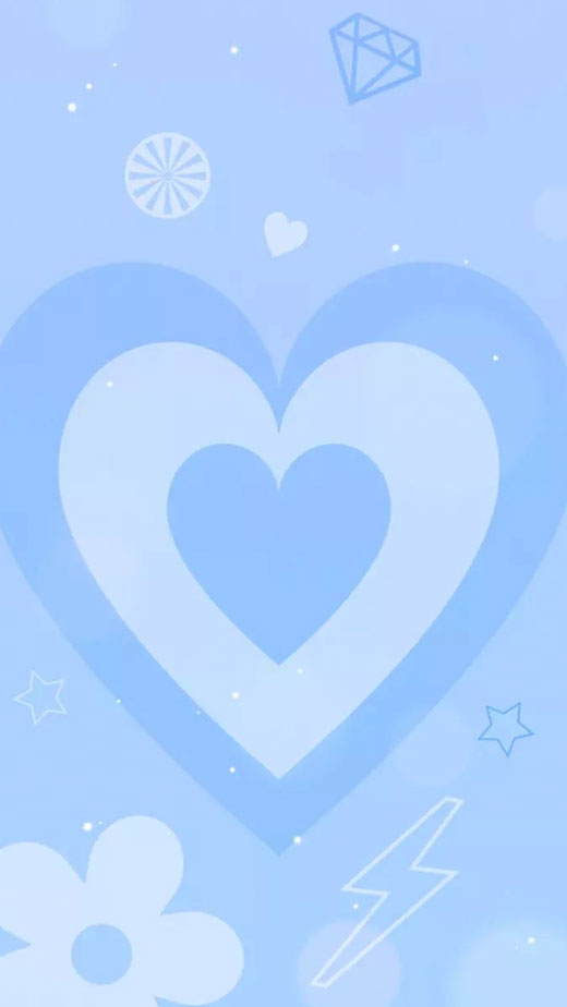 Blue Heart Aesthetic Wallpapers  Wallpaper Cave