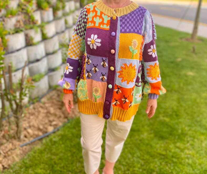 Granny Square Oversized Cottagecore Crochet Sweater