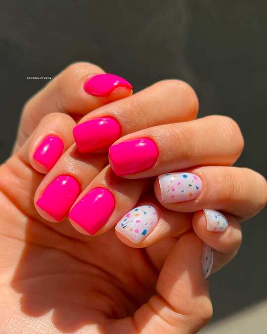 bright simple nail art
