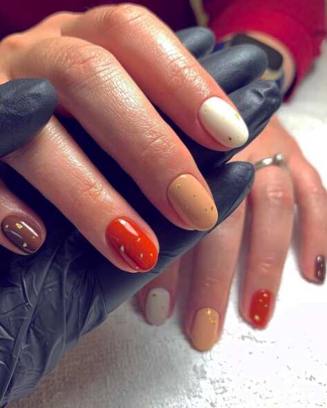 ombre simple fall nails