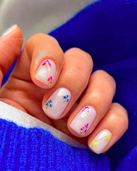 colorful simple nails ideas