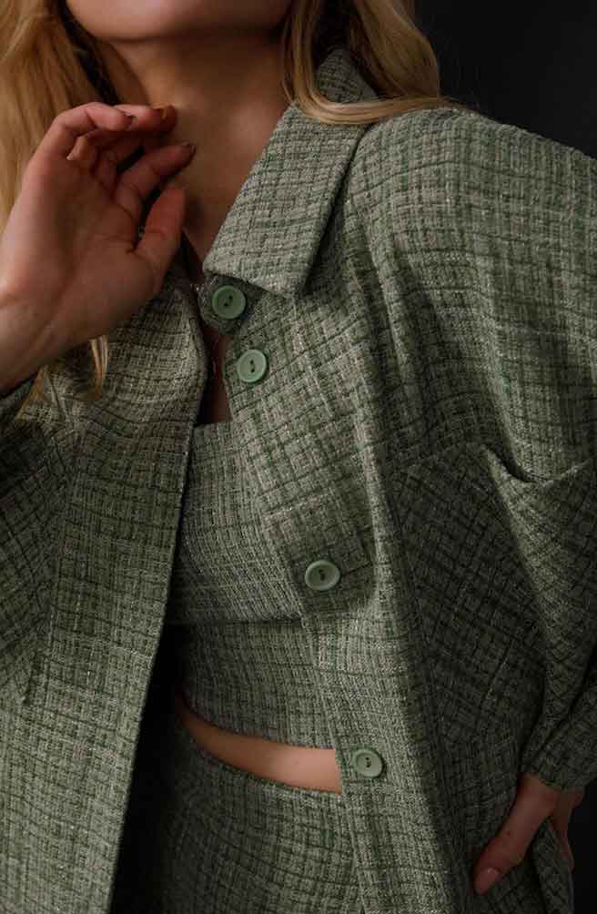 slytherin aesthetic blazer clothing green tweed shirt outfit