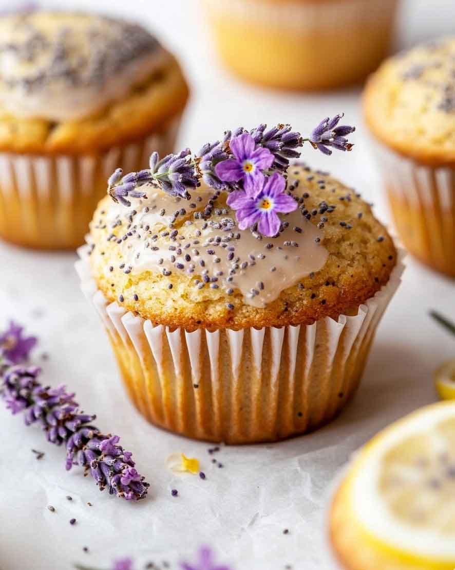 lavender spring picture muffin idea