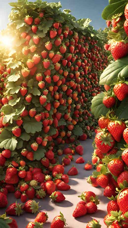 field of strawberry wallpaper for iphone