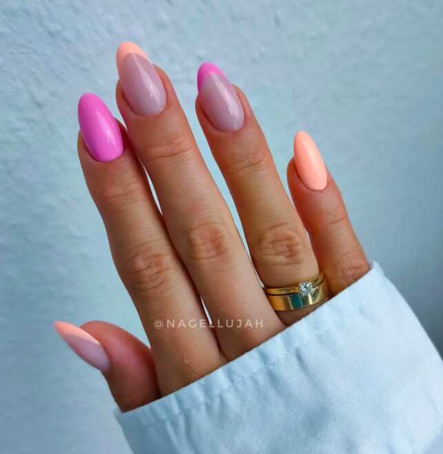 spring french tips easy nail art