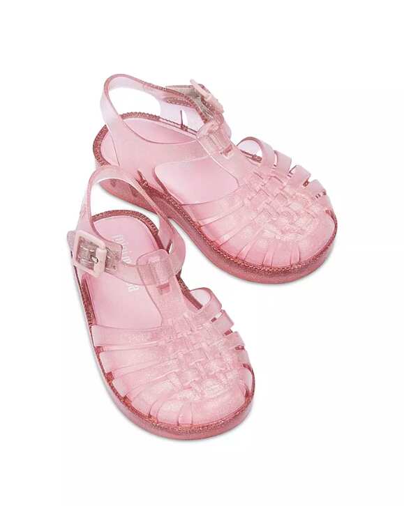 Glitter Pink Jelly Sandals for Toddlers