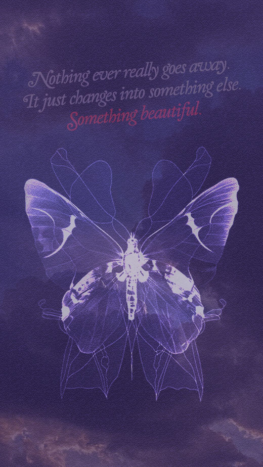butterfly aesthetic wallpaper with quote