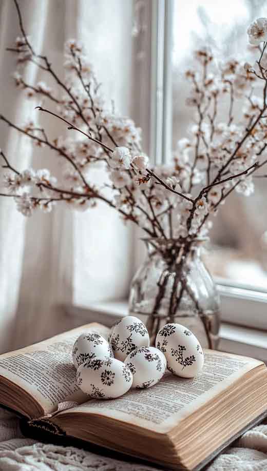 aesthetic easter tablescape wallpaper rustic