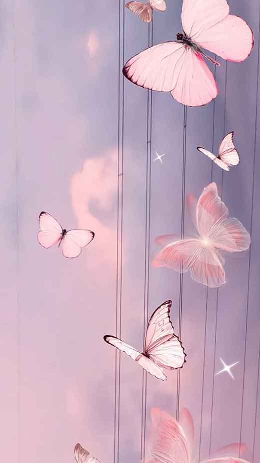 pink aesthetic butterfly wallpaper iphone