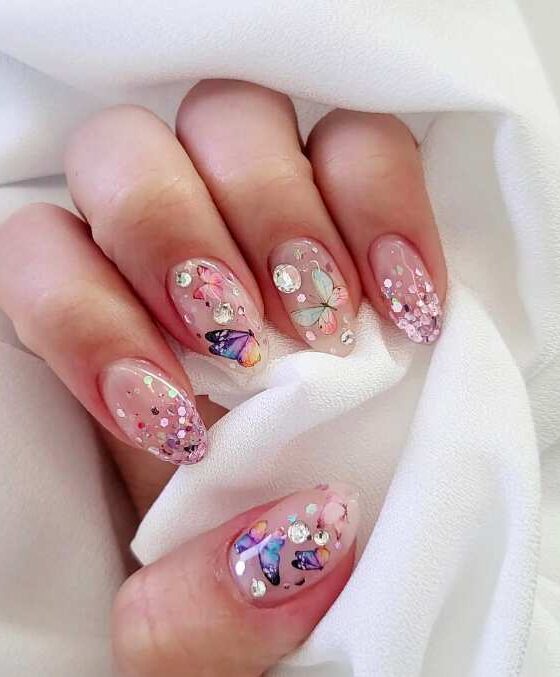 49 Butterfly Nails Designs To Try This Spring & Summer