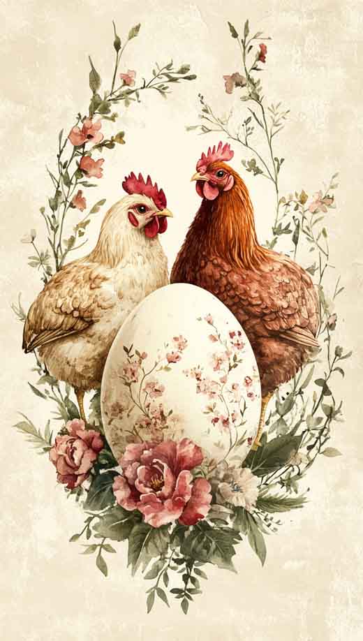 watercolor farmhouse aesthetic easter wallpaper for iphone