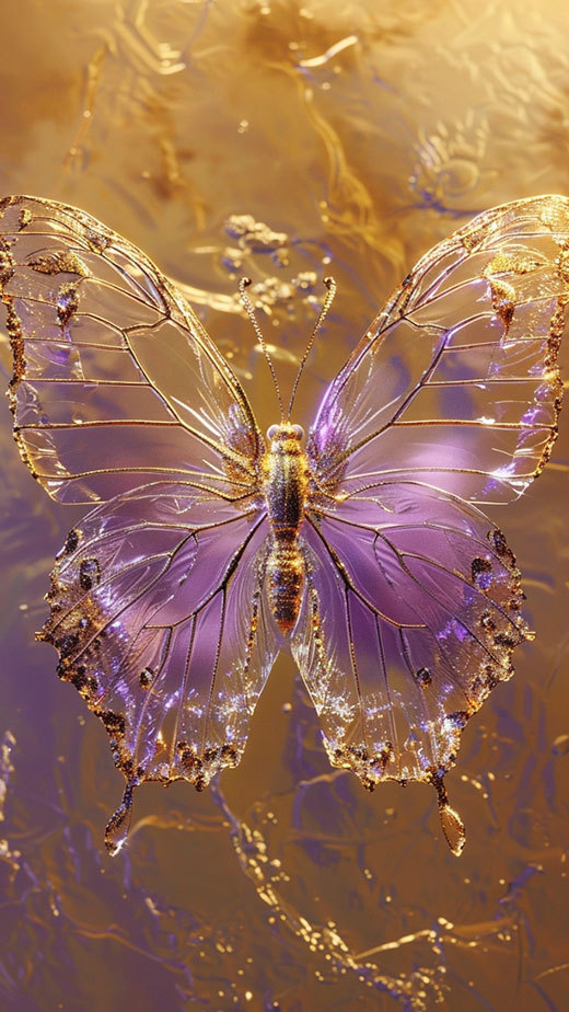 gold fairy aesthetic butterfly wallpaper