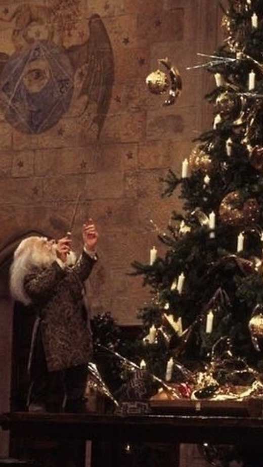 hogwarts christmas wallpaper