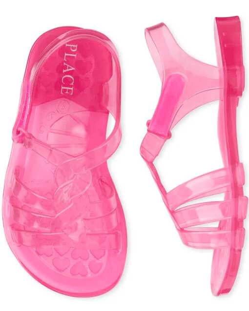 Pink Braided Jelly Sandals for Toddler Girl