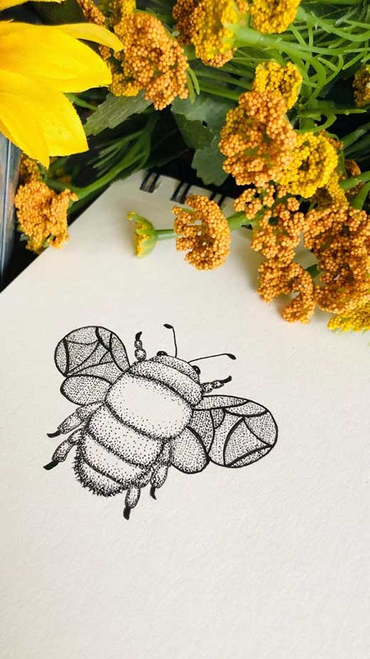 bee-artwork-wallpaper-iphone