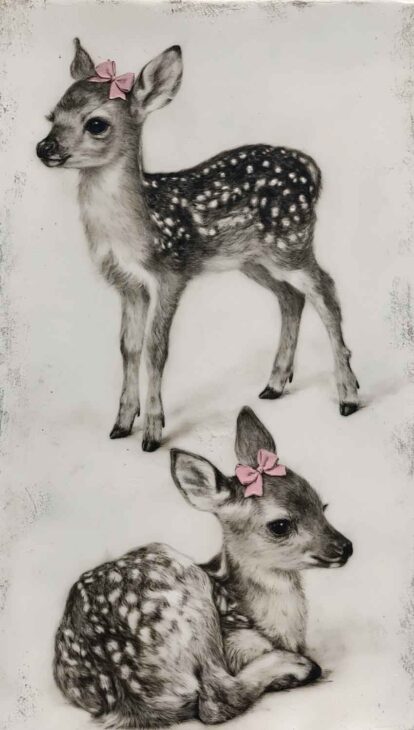 coquette deer vintage wallpaper for iphone
