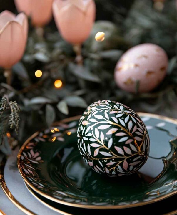 easter egg decorating black elegant aesthetic