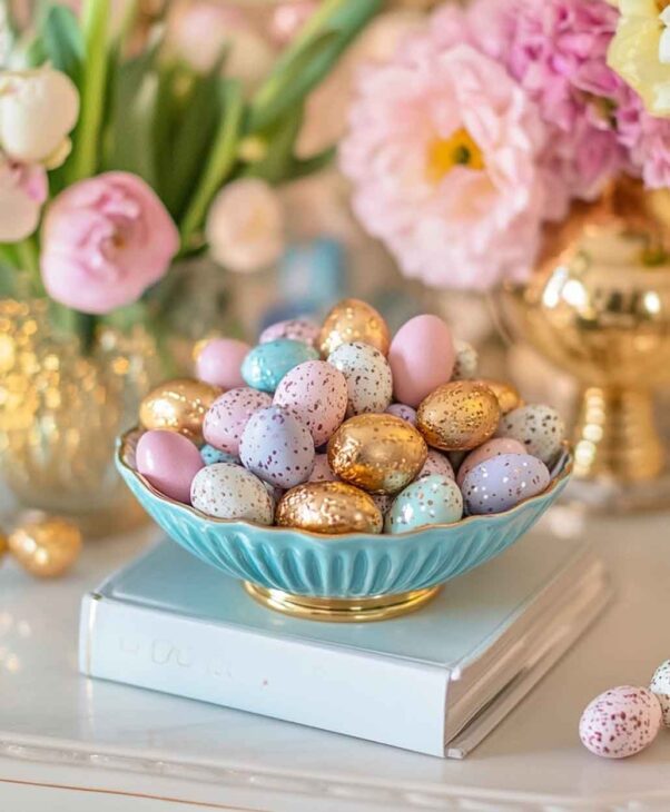 easter aesthetic little bright eggs pastel colors