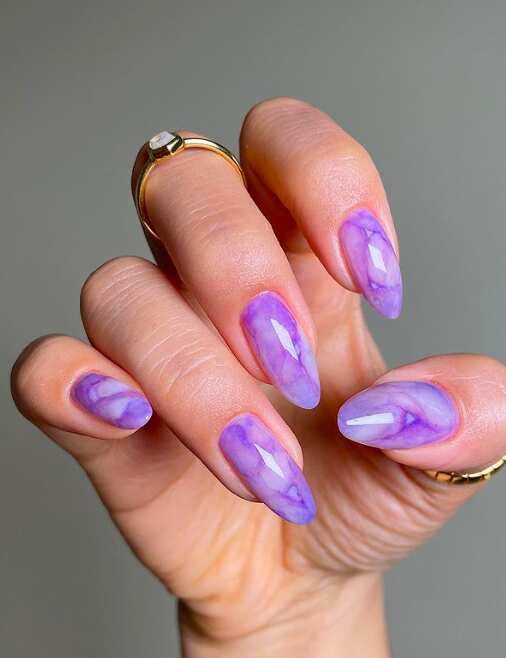 cute purple nails designs