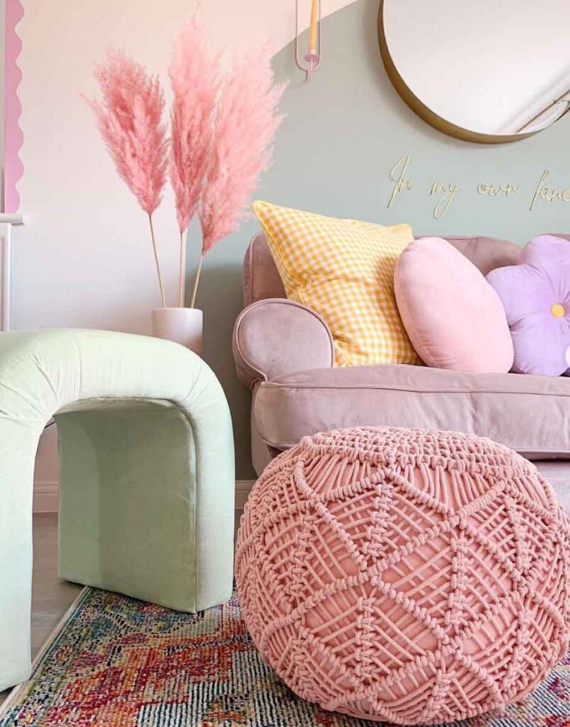 danish pastel living room details