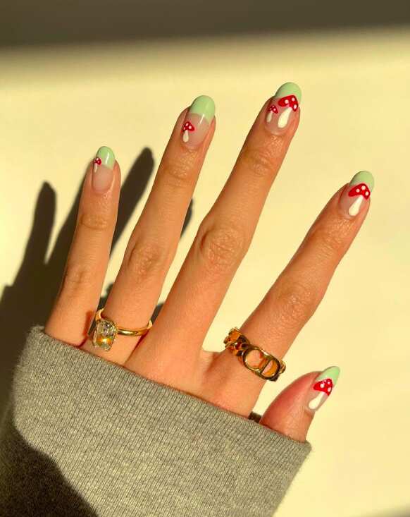 Mushroom Nails Ideas & Designs To Inspire Your Trippy Cottagecore Aesthetic