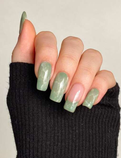 40+ Trendy Ways To Wear Green Nail Designs : Pastel Green Nails | Dar en el  clavo, Manicura de uñas, Manicura