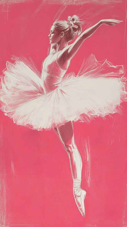 pink ballet wallpaper