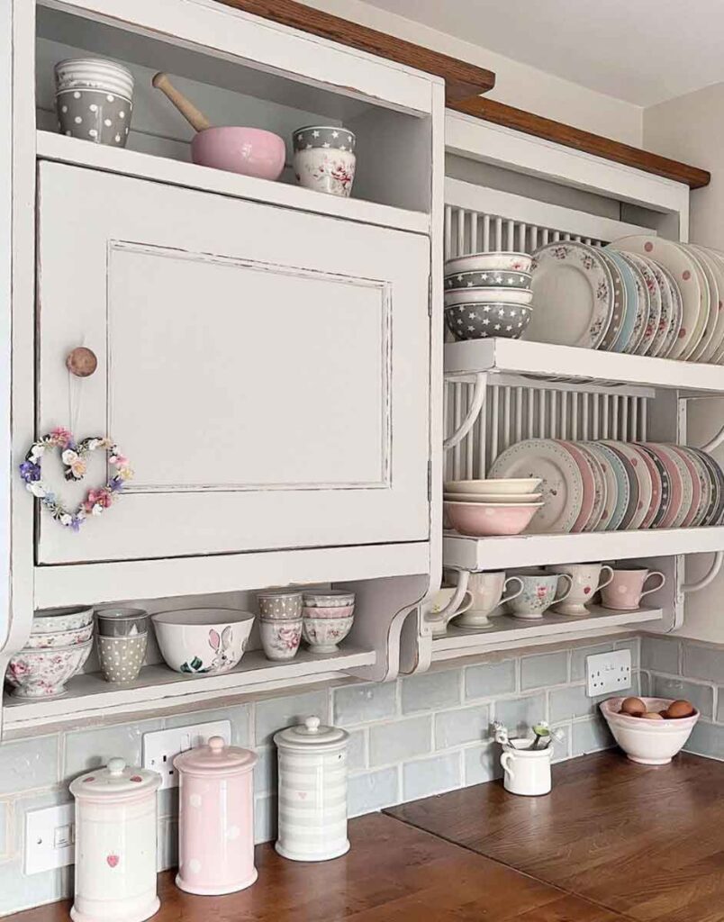 shabby chic pastel kitchen